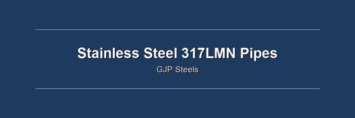 Stainless Steel 317Lmn Pipes by GJP Steels